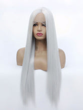 Load image into Gallery viewer, 26&quot; Light Gray Lace Front Wig 464