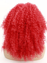 Load image into Gallery viewer, Hot Red Curly Lace Front Wig 592