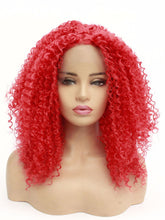 Load image into Gallery viewer, Hot Red Curly Lace Front Wig 592