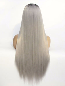 Rooted Gray Lace Front Wig 582