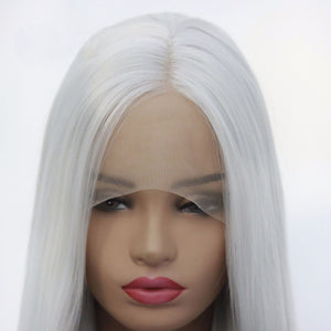 26" Light Gray Lace Front Wig 464