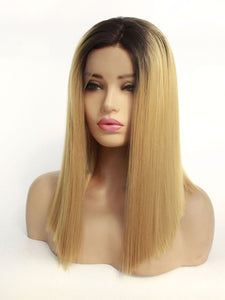 Rooted Golden Blonde Lace Front Wig 432