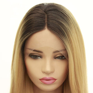 Rooted Blonde Lace Front Wig 611