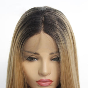 Rooted Strawberry Blonde Lace Front Wig 414