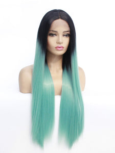 26“ Rooted Blue Lace Front Wig 453