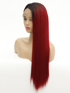Rooted Red Lace Front Wig 627
