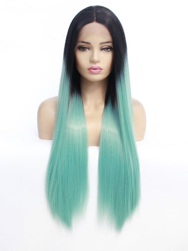 26“ Rooted Blue Lace Front Wig 453
