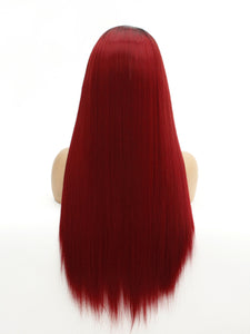 Rooted Red Lace Front Wig 627