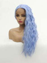 Load image into Gallery viewer, 26&quot; Blue Wavy Lace Front Wig 463