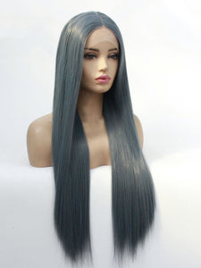 26" Ash Blue Lace Front Wig 457