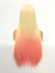 Blonde To Pink Lace Front Wig 458
