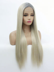 Rooted Sandy Blonde Lace Front Wig 455