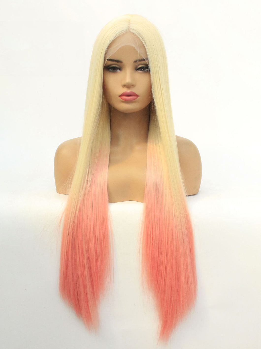 Blonde To Pink Lace Front Wig 458