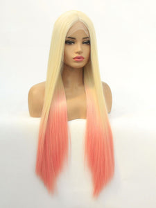 Blonde To Pink Lace Front Wig 458