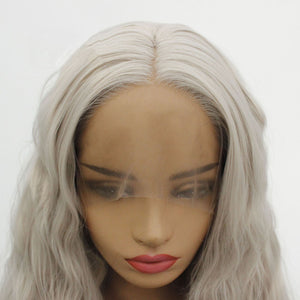 26" Gray Wavy Lace Front Wig 479