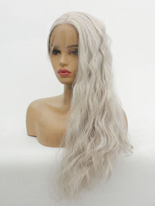 26" Gray Wavy Lace Front Wig 479