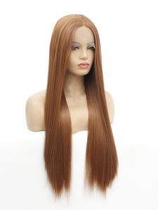 26" 30# Light Auburn Lace Front Wig 459