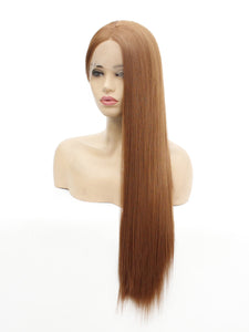 26" 30# Light Auburn Lace Front Wig 459