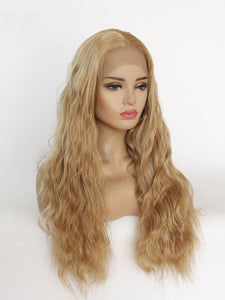 Golden Blonde Wavy Lace Front Wig 450
