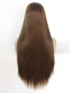 26" 8# Light Chestnut Brown Lace Front Wig 473