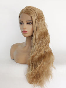 Golden Blonde Wavy Lace Front Wig 450