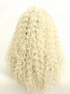 60# White Blonde Curly Lace Front Wig 425