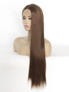 26" 8# Light Chestnut Brown Lace Front Wig 473
