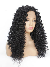 Load image into Gallery viewer, 26&quot; Black Curly Lace Front Wig 483