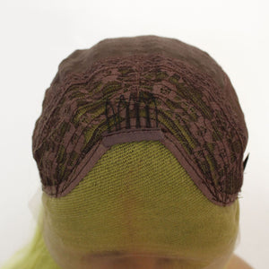 Mustard Green Wavy Lace Front Wig 477