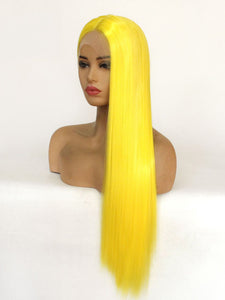 Lemon Yellow Lace Front Wig 436