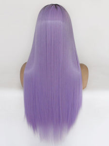 26" Rooted Lilac Lace Front Wig 466