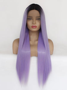 26" Rooted Lilac Lace Front Wig 466