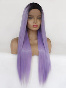 26" Rooted Lilac Lace Front Wig 466