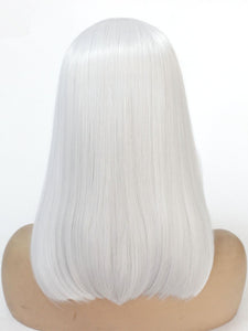 Light Silver Grey Bob Lace Front Wig 175