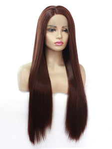 #33 Dark Auburn Lace Front Wig 174