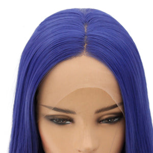 26" Navy Blue Lace Front Wig 439
