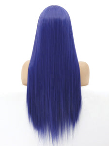 26" Navy Blue Lace Front Wig 439