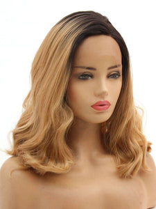 14" Rooted Blonde Lace Front Wig 441