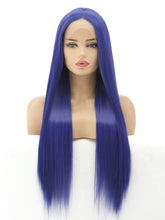 Load image into Gallery viewer, 26&quot; Navy Blue Lace Front Wig 439