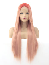 Load image into Gallery viewer, 26&quot; Rooted Pink Lace Front Wig 487
