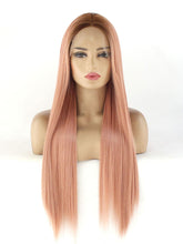 Load image into Gallery viewer, 26&quot; Rooted Pink Lace Front Wig 512