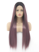 Load image into Gallery viewer, 26&quot; Rooted Dusty Purple Lace Front Wig 522