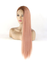 Load image into Gallery viewer, 26&quot; Rooted Pink Lace Front Wig 512