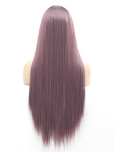 Load image into Gallery viewer, 26&quot; Rooted Dusty Purple Lace Front Wig 522