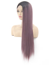 Load image into Gallery viewer, 26&quot; Rooted Dusty Purple Lace Front Wig 522