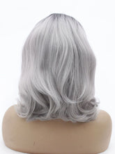 Load image into Gallery viewer, 14&quot; Rooted Gray Wavy Lace Front Wig 506