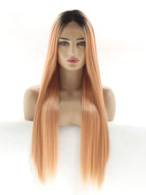 Load image into Gallery viewer, Rooted Melon Orange Lace Front Wig 610