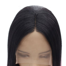Load image into Gallery viewer, 26&quot; Black Root Pink Lace Front Wig 526