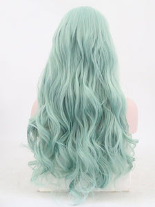 Light Cyan Wavy Lace Front Wig 097
