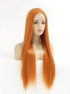 26“ Light Orange Brown Lace Front Wig 313